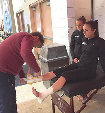 athletic trainer gymnasts